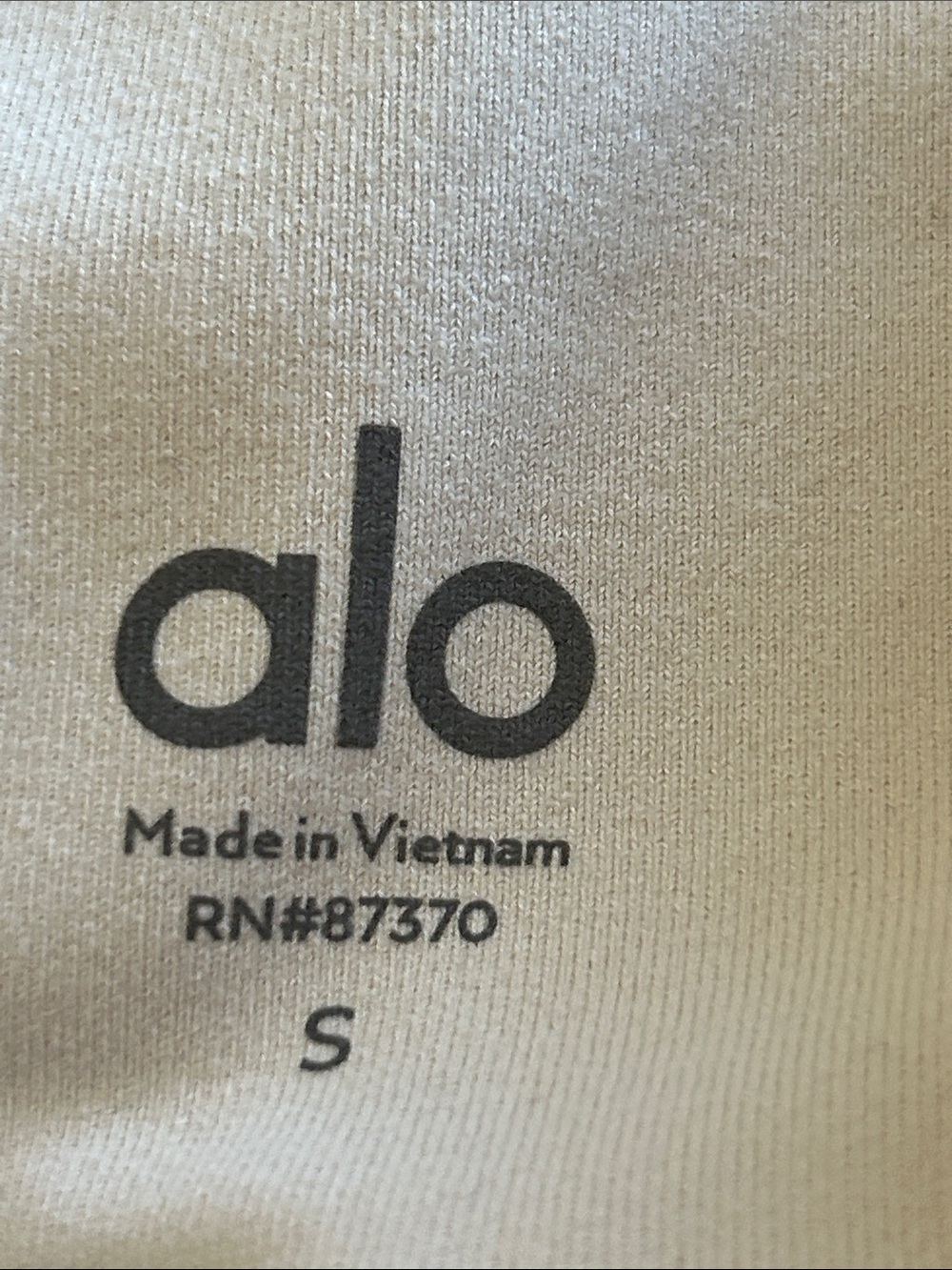 Alo small S High-Waist cream ivory Active Leggings - Picture 2 of 8